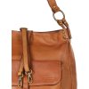 MARCO MAZZINI Camel színű női bőr hobo táska (Méret ONE SIZE)