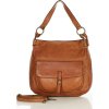 MARCO MAZZINI Camel színű női bőr hobo táska (Méret ONE SIZE)