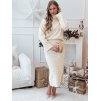 Krémszínű női kötött szett szoknyával DELIGHT
