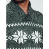 Sötétzöld elegáns férfi pulóver norvég mintával