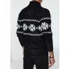 Fekete férfi stílusos pulóver norvég mintával