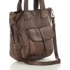 MARCO MAZZINI csokoládébarna női bőr kézitáska (Méret ONE SIZE)