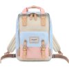 Himawari krémszínű-kék-rózsaszín stílusos női hátizsák laptop rekesszel