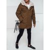 Férfi barna téli parka kapucnival