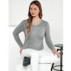 Világosszürke női pulóver LAVIRTA