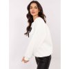 Krémszínű női meleg kapucnis pulóver