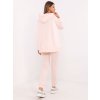 Világos rózsaszín női tréningruha szett oversize pulóverrel
