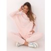Világos rózsaszín női tréningruha szett oversize pulóverrel