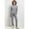 Női világosszürke basic anya és lánya pulóver (Rozmiar M/L)