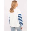 Női fehér-kék csíkos pulóver