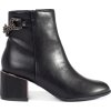 Fekete női elegáns  bokacipő, 6 cm-es sarok