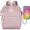 Himawari rózsaszín női hátizsák laptop zsebbel és USB-porttal