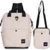 Himawari világos rózsaszín női utazó hátizsák zsebbel a hordozható készüléknek