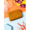 Rovicky elegáns mustárszínű kis női pénztárca 3D textúrával V306