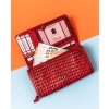 Rovicky elegáns női piros pénztárca 3D textúrával V301