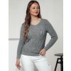 Szürke női pulóver finom mintával CHICRAY