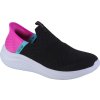 Fekete-rózsaszín lány slip on Skechers Ultra Flex 3.0 - Fresh Time
