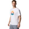 Fehér férfi póló nyomattal Columbia Path Lake II Graphic Tee