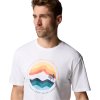 Fehér férfi póló nyomattal Columbia Path Lake II Graphic Tee