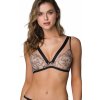 Bézs-fekete mintás push-up bralette Mat