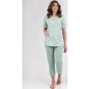 Világoskék nő pizsama 3/4-es nadrággal Regina 694 (Méret 2XL, Barva kék)