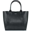 Női fekete bőr shopper táska SERENA