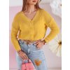 Sárga női pulóver gombokkal SWEETDREAM