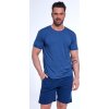 Kék férfi rövid pizsama Cornette