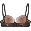 Fekete és bézs csipke push-up melltartó Mefemi Desire