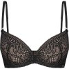 Fekete és bézs csipke push-up melltartó Mefemi Desire