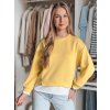Világos sárga női bő szabású pulóver LUZZIO