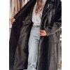 Fekete női hosszú oversize kabát LORINESS