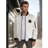 Krémszínű férfi bomber ujjzsebbel