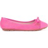 Rózsaszín lapos női balerinacipő lakkbőr orrral
