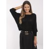 Fekete oversized pulóver masnival hátul MI-SW-2504.69-black (Méret ONE SIZE)