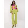 Lime színű női elegáns nadrág zsebekkel és övvel
