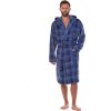 Férfi hosszú kockás fürdőköpeny kapucnival L&L Pedro