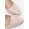 Bézs színű női lakkbőr cipő , 9,5 cm sarokkal