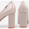 Bézs színű női lakkbőr cipő , 9,5 cm sarokkal