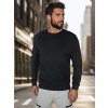 Férfi fekete basic pulóver