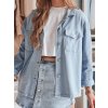 Női világoskék oversize ingkabát OVERBOR