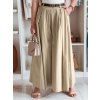 Bézs női széles szárú nadrág-szoknya FLOWES
