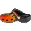 Fekete és narancssárga gyerekpapucs Crocs Classic Flames Clog Kids (Méret 28/29)