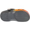Fekete és narancssárga gyerekpapucs Crocs Classic Flames Clog Kids (Méret 28/29)