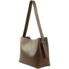 Sötétbarna női bőr shopper táska ELLISE (Méret ONE SIZE)