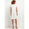 Krémszínű női vászonruha, hátán redőzéssel (Rozmiar 3XL)