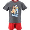 Piros-szürke gyerek rövid pizsama Bluey