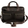 Nagy, sötétbarna férfi bőrtáska MILO laptophoz és dokumentumokhoz