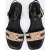 Fekete női szandál puha bőr talpbetéttel
