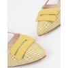 Elegáns női sárga, alacsony sarkú cipő, 2,5 cm-es sarok